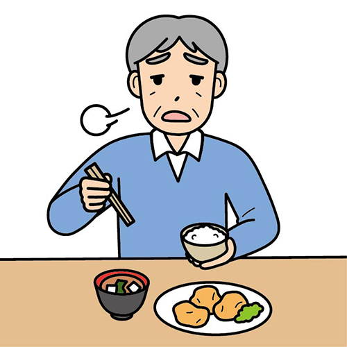 食欲がわかない男性